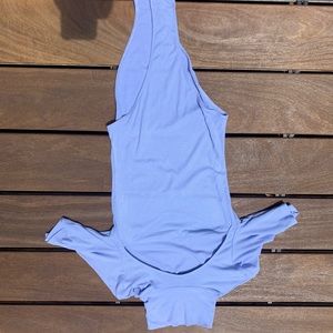 Blue bodysuit with cutout